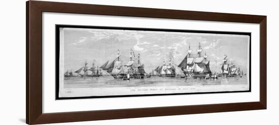 British Fleet Spithead: Nerbudda-Edward Duncan-Framed Art Print