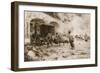 British 'Flying' Ambulance at the Western Front Attending a Wounded Man-null-Framed Giclee Print