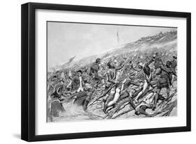 British Forces Attempt to Storm the French Fort of Ticonderoga in 1758 (Litho)-Frederic Sackrider Remington-Framed Giclee Print