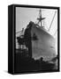 British Freighter Dorset Relieved of Cargo, Royal Albert Docks, Thames River-Carl Mydans-Framed Stretched Canvas