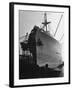 British Freighter Dorset Relieved of Cargo, Royal Albert Docks, Thames River-Carl Mydans-Framed Photographic Print