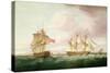 British Frigates Off Dover-Thomas Whitcombe-Stretched Canvas