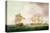British Frigates Off Dover-Thomas Whitcombe-Stretched Canvas