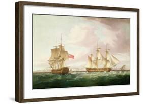 British Frigates Off Dover-Thomas Whitcombe-Framed Giclee Print