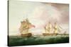 British Frigates Off Dover-Thomas Whitcombe-Stretched Canvas