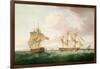 British Frigates Off Dover-Thomas Whitcombe-Framed Giclee Print