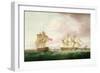 British Frigates Off Dover-Thomas Whitcombe-Framed Premium Giclee Print