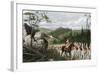 British General Braddock Marching to Fort Duquesne in the French and Indian War, c.1755-null-Framed Giclee Print