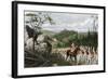 British General Braddock Marching to Fort Duquesne in the French and Indian War, c.1755-null-Framed Giclee Print