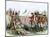 British General Burgoyne Addressing Native Americans to Secure an Alliance-null-Mounted Giclee Print