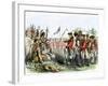 British General Burgoyne Addressing Native Americans to Secure an Alliance-null-Framed Giclee Print