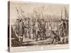 British General Charles Cornwallis Surrendering Arms to French and Americans-null-Stretched Canvas