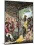 British General Henry Bouquet's Council with the Native Americans during Pontiac's War, c.1763-null-Mounted Giclee Print