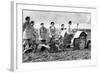 British Girls of the Women's Land Army Learning to Plough with a Tractor, World War II, 1939-1945-null-Framed Photographic Print