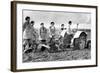 British Girls of the Women's Land Army Learning to Plough with a Tractor, World War II, 1939-1945-null-Framed Photographic Print