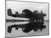 British Ground Crew of the RAF Servicing an American Made B-25 Mitchell Bomber-null-Mounted Photographic Print