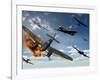 British Hawker Hurricane Aircraft Attack a German Heinkel He 11 Bomber-Stocktrek Images-Framed Photographic Print