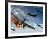 British Hawker Hurricane Aircraft Attack a German Heinkel He 11 Bomber-Stocktrek Images-Framed Photographic Print