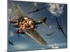 British Hawker Hurricane Aircraft Attack a German Heinkel He 11 Bomber-Stocktrek Images-Mounted Photographic Print