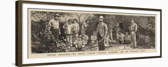 British Honduras, Mr Henry Fowler, Colonial Secretary, and His Exploring Party-null-Framed Premium Giclee Print