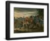 British Infantry Attacking a Gun Crew During the Campaign in Holland, C.1799-John Augustus Atkinson-Framed Giclee Print