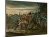 British Infantry Attacking a Gun Crew During the Campaign in Holland, C.1799-John Augustus Atkinson-Mounted Giclee Print