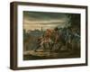 British Infantry Attacking a Gun Crew During the Campaign in Holland, C.1799-John Augustus Atkinson-Framed Giclee Print