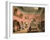 British Institution, Pall Mall, from Ackermann's "Microcosm of London"-Thomas Rowlandson-Framed Giclee Print