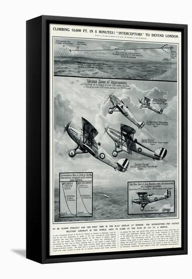 British Interceptor Aircrafts-George Horace Davis-Framed Stretched Canvas