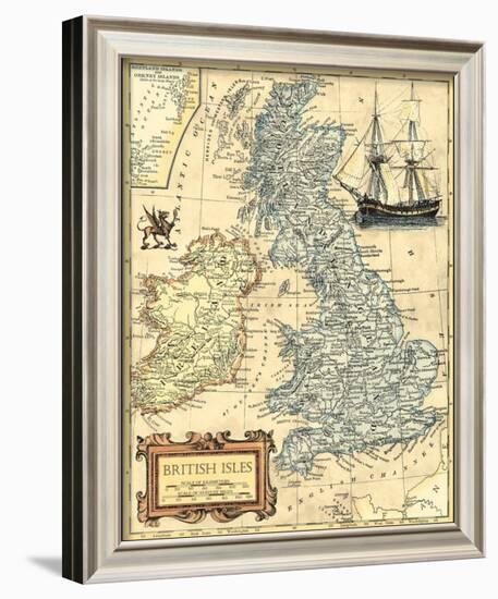 British Isles Map-null-Framed Art Print