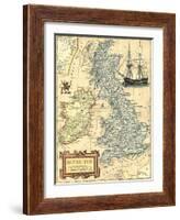 British Isles Map-Vision Studio-Framed Art Print