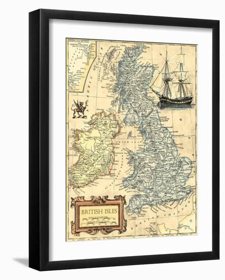 British Isles Map-Vision Studio-Framed Art Print