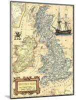 British Isles Map-Vision Studio-Mounted Art Print