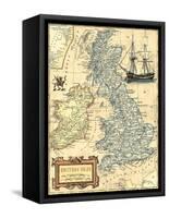 British Isles Map-Vision Studio-Framed Stretched Canvas