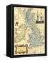 British Isles Map-Vision Studio-Framed Stretched Canvas