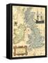 British Isles Map-Vision Studio-Framed Stretched Canvas