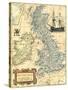 British Isles Map-Vision Studio-Stretched Canvas