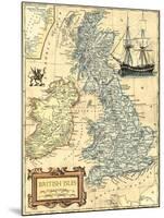 British Isles Map-Vision Studio-Mounted Art Print