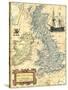 British Isles Map-Vision Studio-Stretched Canvas