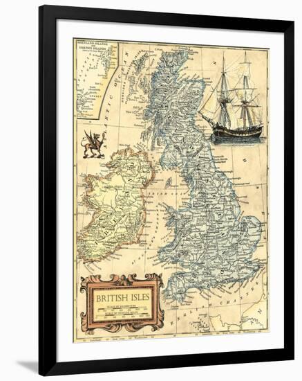 British Isles Map-Vision Studio-Framed Art Print