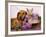 British Kitten Rare Color (Lilac) And Puppy Red Dachshund, Cat And Dog-Lilun-Framed Photographic Print