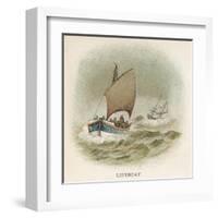British Lifeboat C1880-null-Framed Art Print