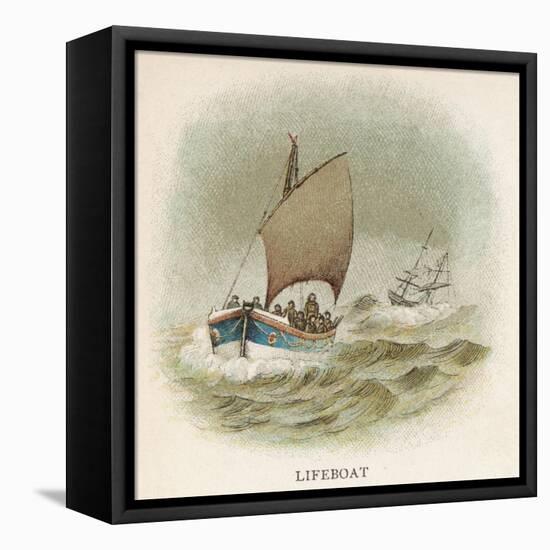 British Lifeboat C1880-null-Framed Stretched Canvas