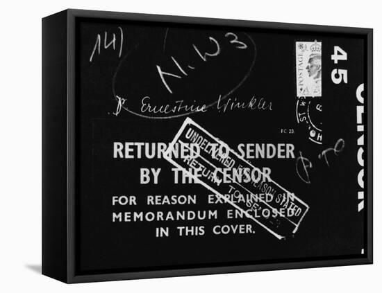 British Mail Censored During World War II-null-Framed Stretched Canvas