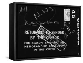 British Mail Censored During World War II-null-Framed Stretched Canvas
