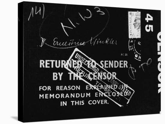 British Mail Censored During World War II-null-Stretched Canvas