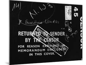 British Mail Censored During World War II-null-Mounted Photographic Print