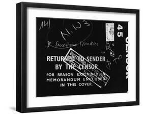 British Mail Censored During World War II-null-Framed Photographic Print