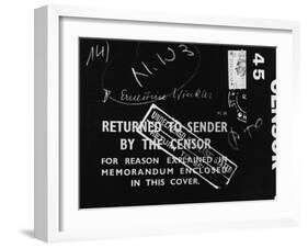 British Mail Censored During World War II-null-Framed Photographic Print