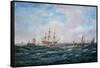 British Man-O-War and Other Craft, C.1740-Richard Willis-Framed Stretched Canvas